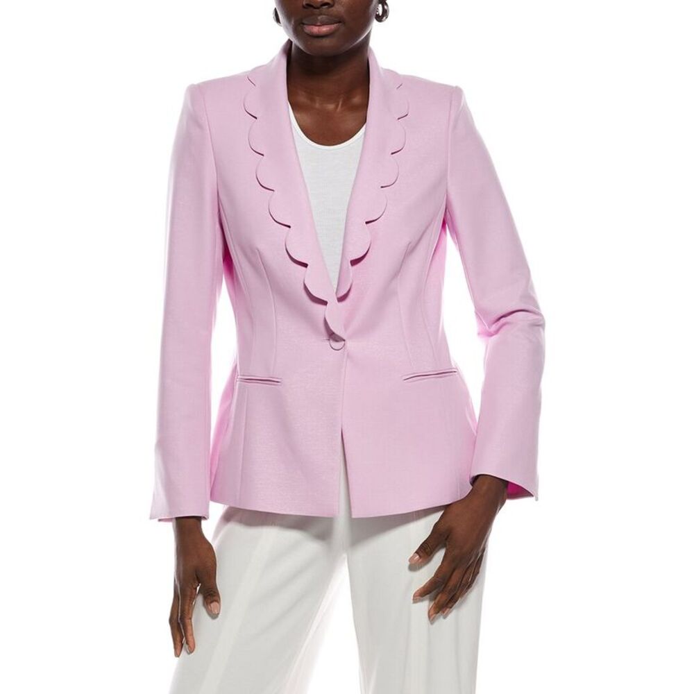 Marc Cain Womens Solid Blazer, Purple
